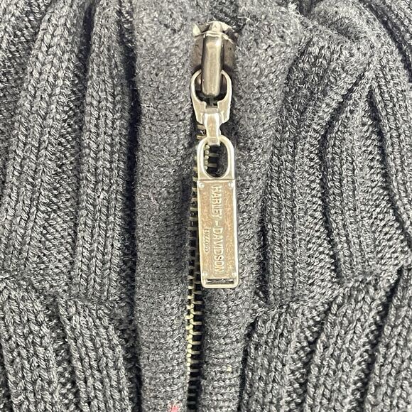 EUC Harley Davidson Icon Black 1/4 Zip Pullover Men's Large‎ USA Made - Picture 5 of 10